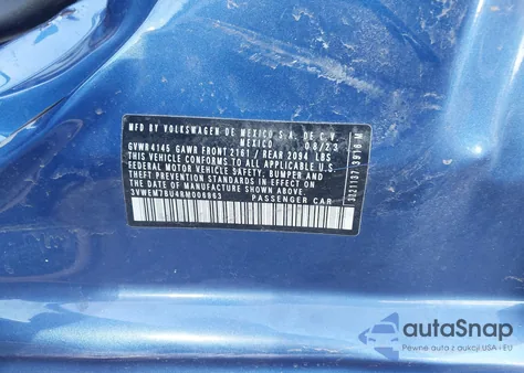 2024 Volkswagen Jetta 1.5T Se из США, поврежденный, VIN 3VWEM7BU4RM006863